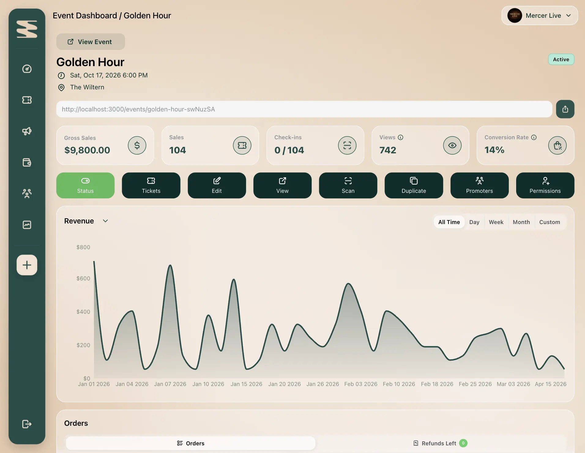 Event Dashboard